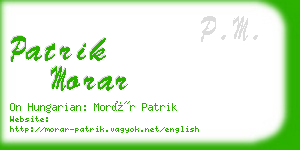 patrik morar business card
